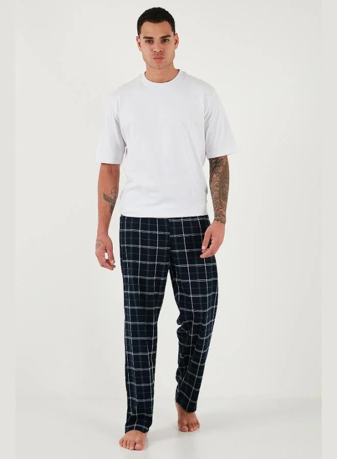 Buratti Buratti Cotton Regular Fit Normal Waist Straight Leg Pocket Pajama Bottoms for Men PAJAMAS 6574003